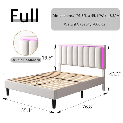 IMMERSTABLE Full Bed Frame with Headboard